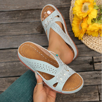Morgane™ | Sandales Fleurie Orthopédique