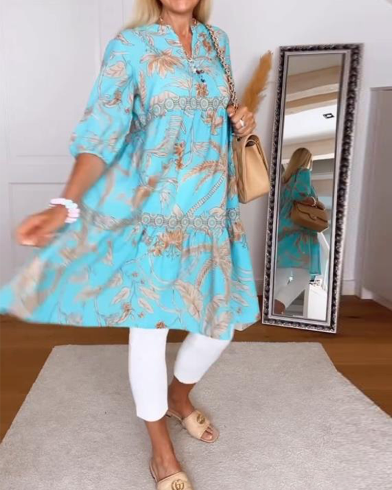 Robe En V Imprimé Polyvalent