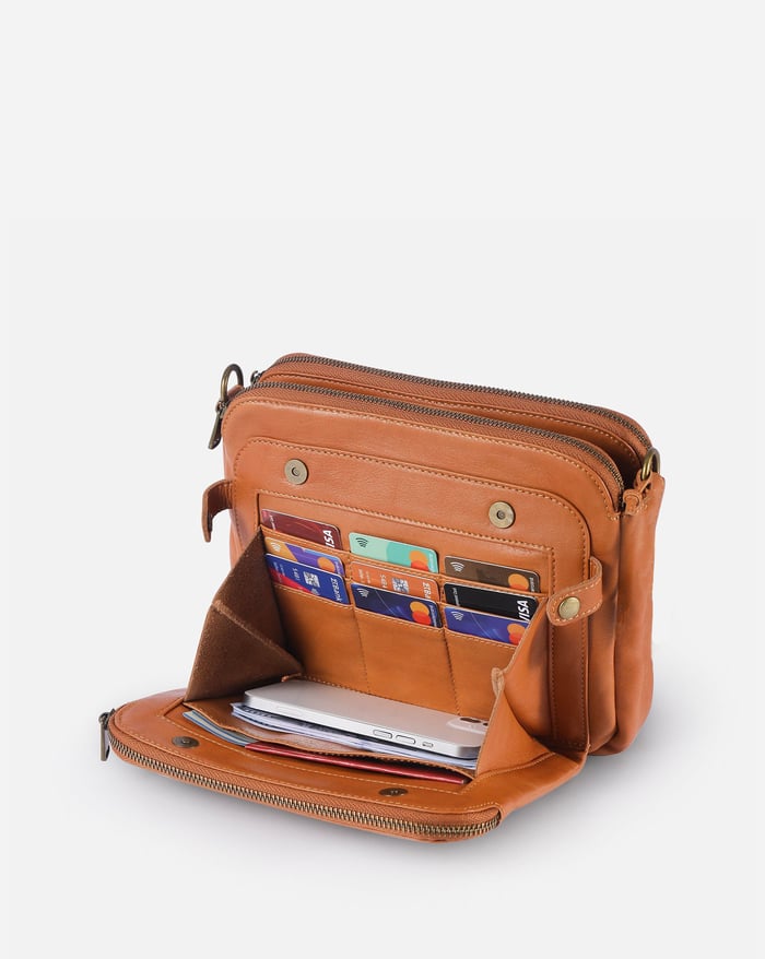 KIM™ - SAC À BANDOULIÈRE EN CUIR PRATIQUE ET ÉLÉGANT