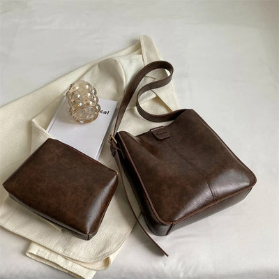 LIEKE™ - SET DE SACS TOTE RÉTRO EN CUIR VEGAN