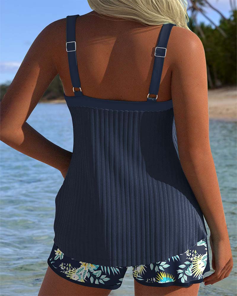 Léna™ | Tankini rayé & short