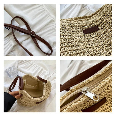 Sac à bandoulière en paille