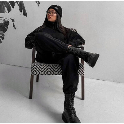 Jogging noir élégant pour femmes par Pearl