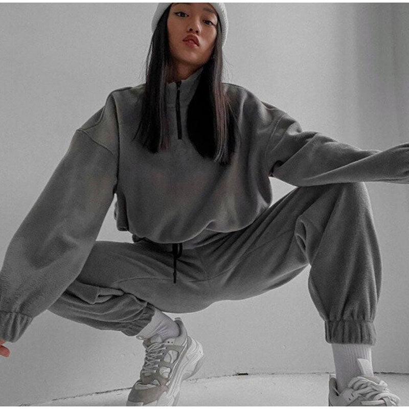 Jogging élégant gris pour femmes - Collection Giselle