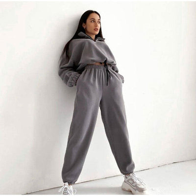 Jogging élégant gris pour femmes - Collection Giselle