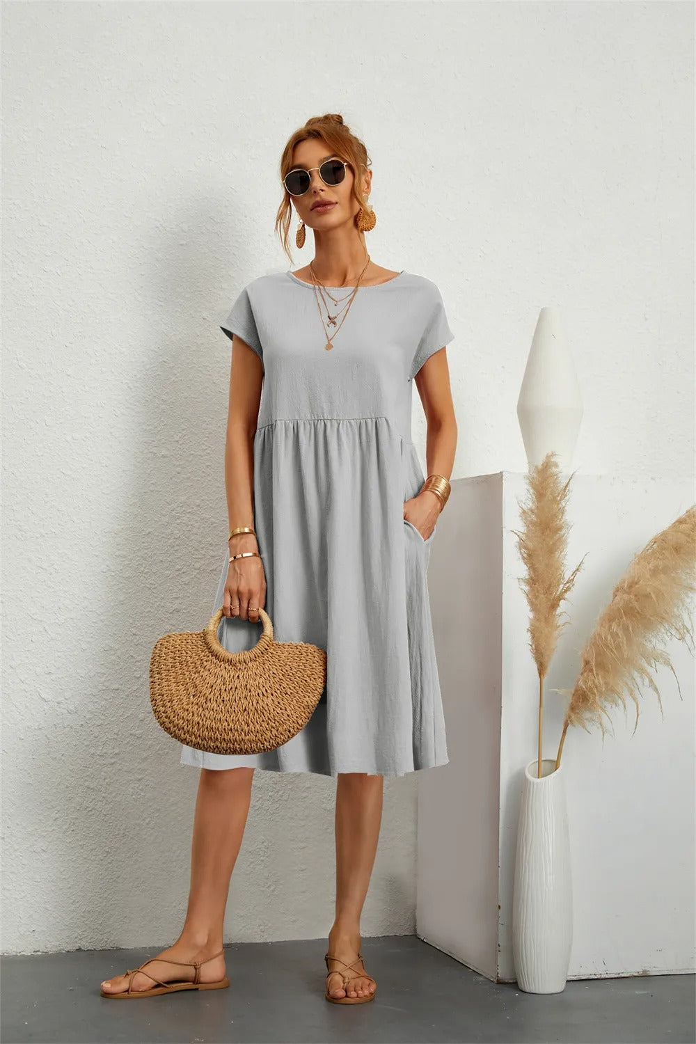 Sol | Robe d'été Simple pour femme | Mini
