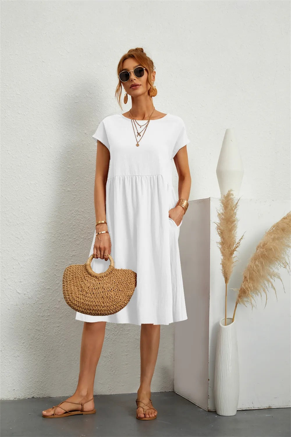 Sol | Robe d'été Simple pour femme | Mini