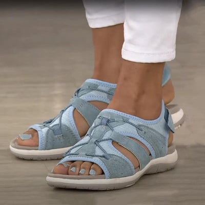 Sandales femme – Bout ouvert – Semelle coussinée – Brides respirantes – Style décontracté