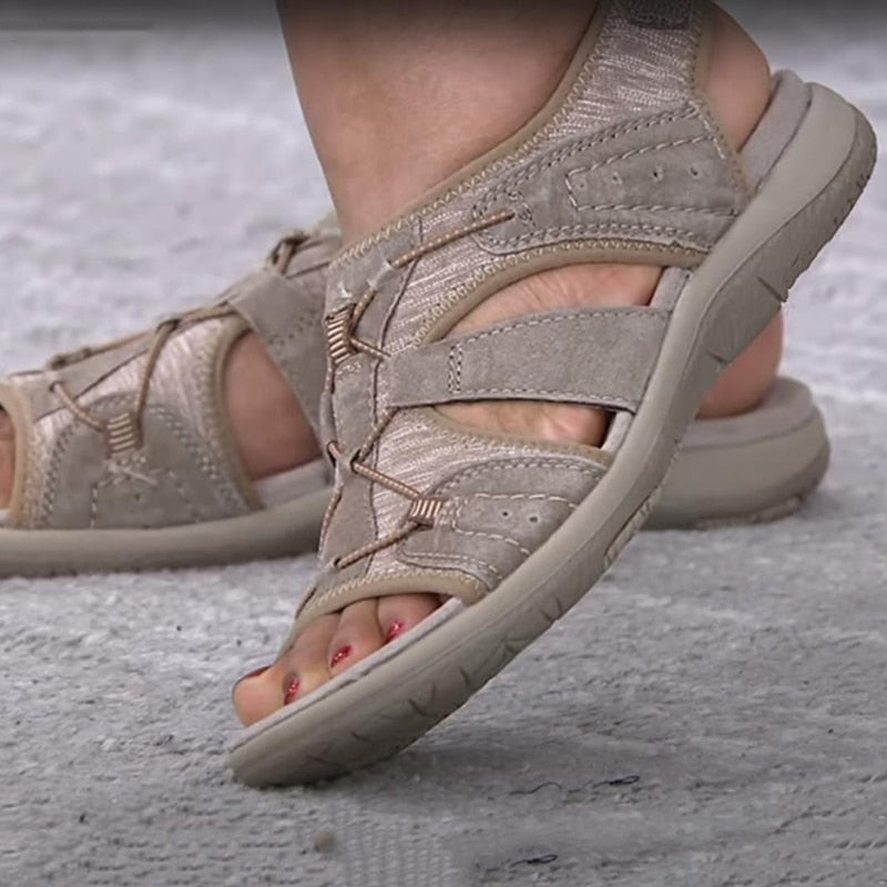 Sandales femme – Bout ouvert – Semelle coussinée – Brides respirantes – Style décontracté