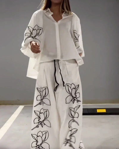 Ensemble imprimé et pantalon large