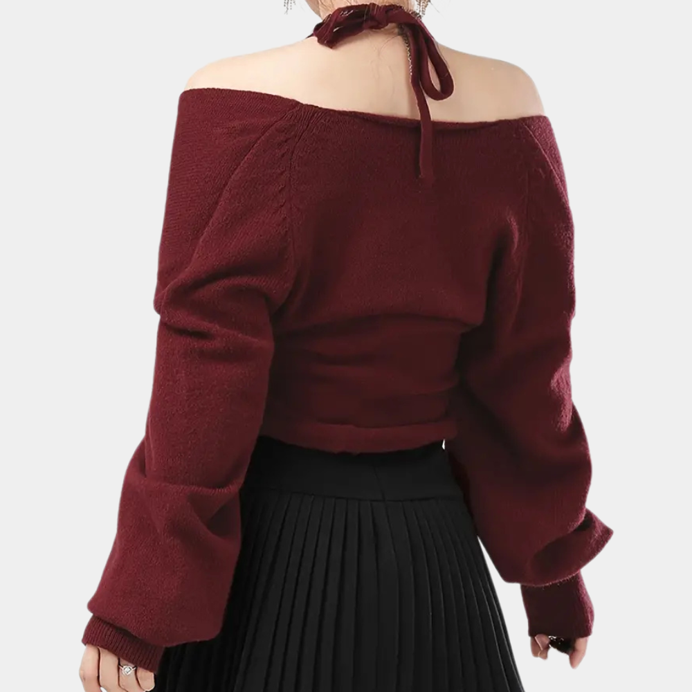 LAYLA - Pull Tendance à Épaules Dégagées pour Femmes