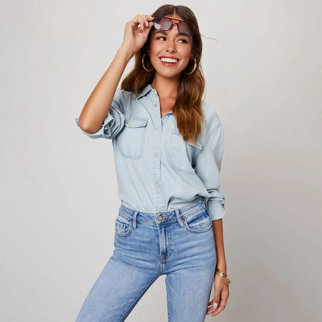 Chemise boutonnée en jean Muse