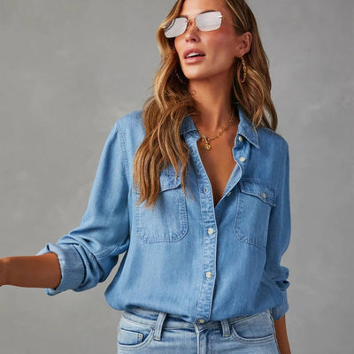 Chemise boutonnée en jean Muse