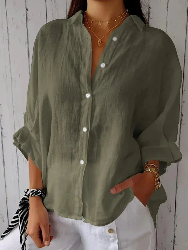 Janine | Chemise Manches 3/4 Pour Femme | Oversize