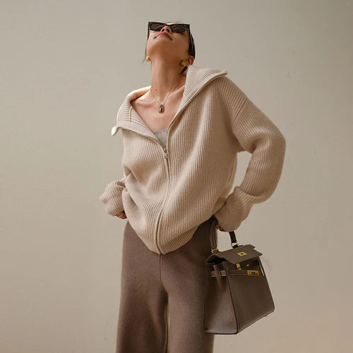 Luisa™ - Pull décontracté élégant avec fermeture éclair décontractée