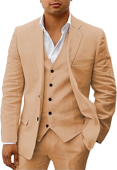 Costume homme 3 pièces élégant – tenue chic pour mariage et cérémonie d’été