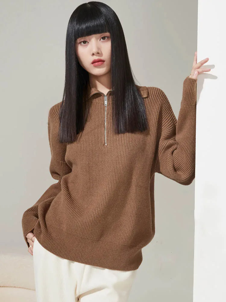 Luisa™ - Pull décontracté élégant avec fermeture éclair décontractée