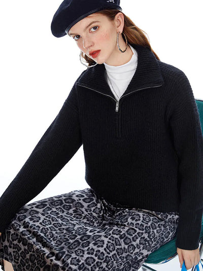 Luisa™ - Pull décontracté élégant avec fermeture éclair décontractée