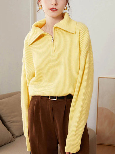 Luisa™ - Pull décontracté élégant avec fermeture éclair décontractée