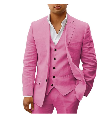 Costume homme 3 pièces élégant – tenue chic pour mariage et cérémonie d’été