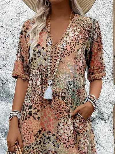 Camille™ | Robe Fluide Imprimée Élégante