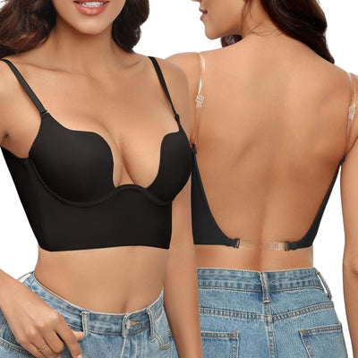 Soutien-gorge femme dos nu – Longline invisible – Bretelles réglables – Maintien armatures