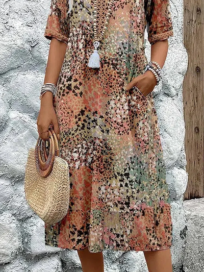 Fatima - Robe avec motif floral