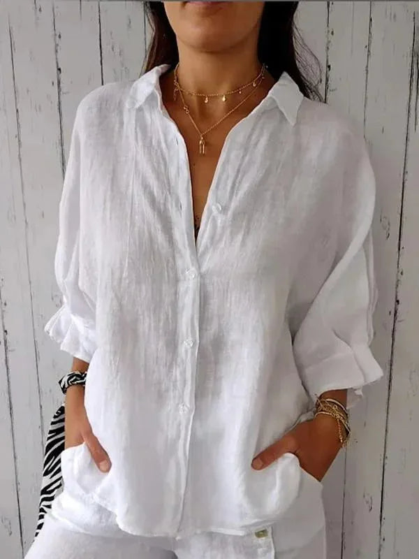 Janine | Chemise Manches 3/4 Pour Femme | Oversize