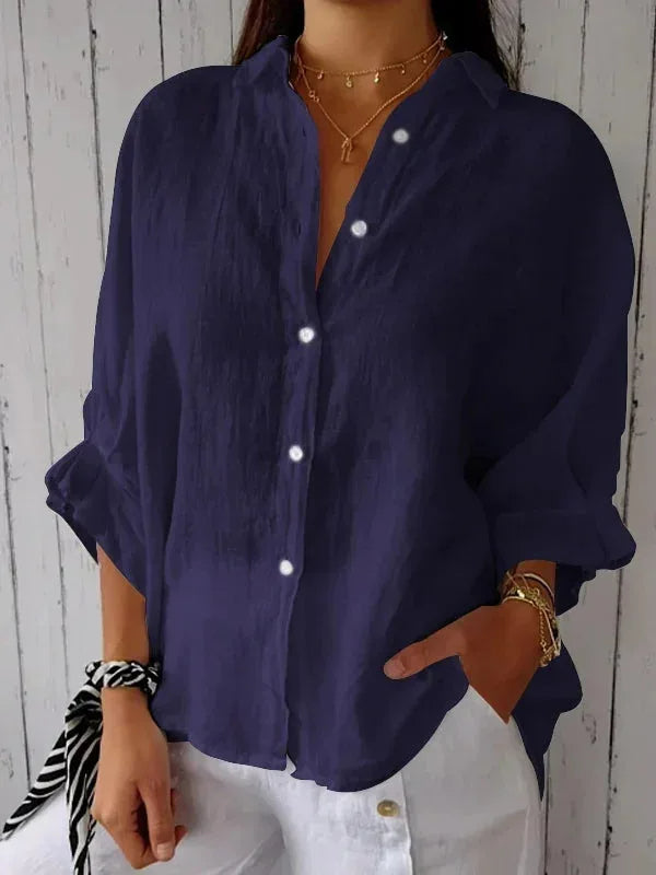 Janine | Chemise Manches 3/4 Pour Femme | Oversize