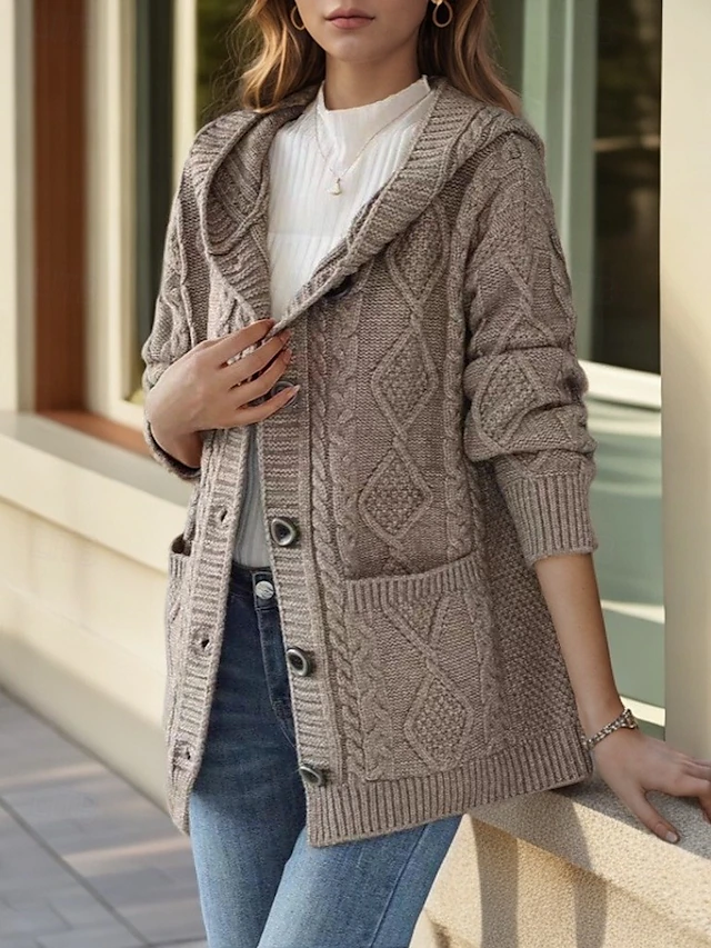 Hanna™ - Cardigan élégant avec motif en losanges
