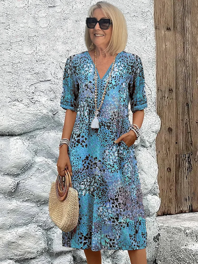 Camille™ | Robe Fluide Imprimée Élégante