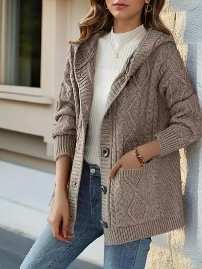 Hanna™ - Cardigan élégant avec motif en losanges