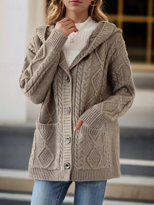 Hanna™ - Cardigan élégant avec motif en losanges