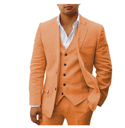 Costume homme 3 pièces élégant – tenue chic pour mariage et cérémonie d’été