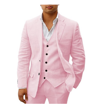 Costume homme 3 pièces élégant – tenue chic pour mariage et cérémonie d’été