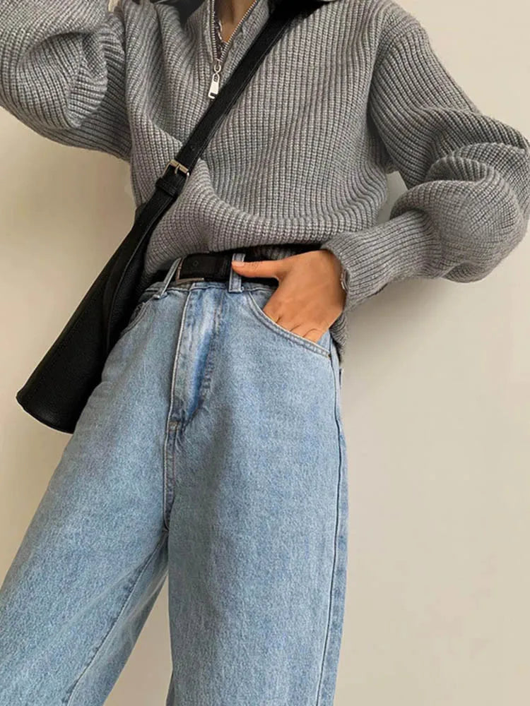 Luisa™ - Pull décontracté élégant avec fermeture éclair décontractée