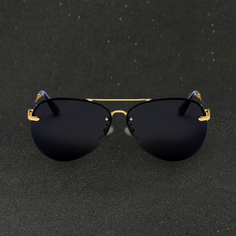 Alec - Lunettes de soleil aviateur polarisantes noires pour l'homme moderne