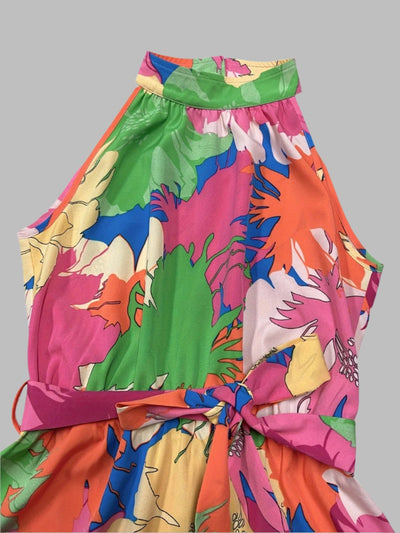 Chloé - Robe À Col Montant Et Ceinture À Nouer