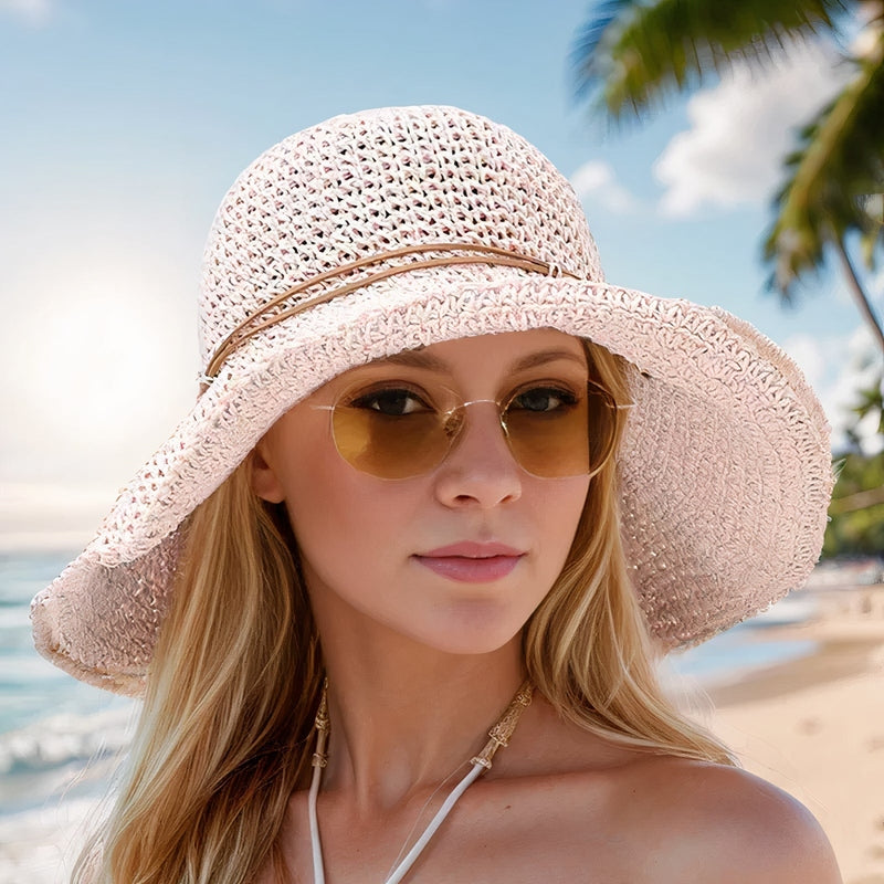 Chapeau de soleil pliable à bord large et ajustable