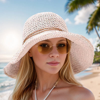 Chapeau de soleil pliable à bord large et ajustable