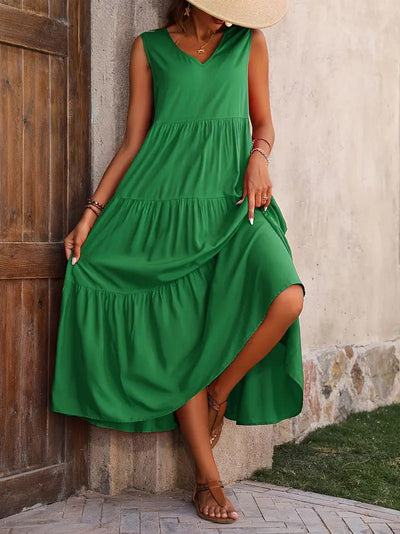 Robe débardeur ample sans manches décontractée