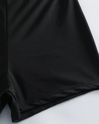 Maillot De Bain Imprimé Casual Dos Nu Deux Pièces