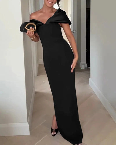 Robe de soirée élégante à épaules dénudées
