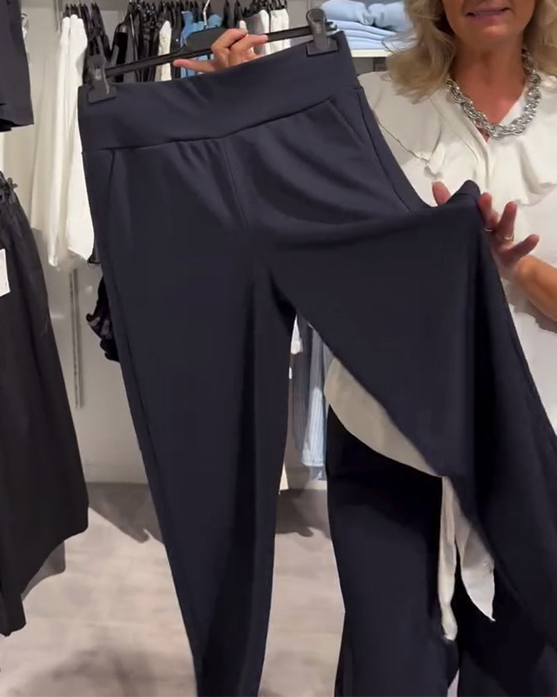 Pantalon Mode Décontracté Uni
