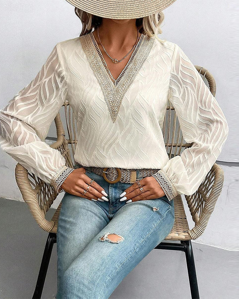 Blouse V-Neck Élégant