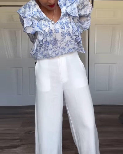 Blouse Mode Rue V-Cœur Volant