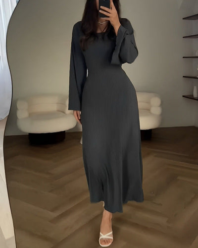 Robe longue élégante en tricot