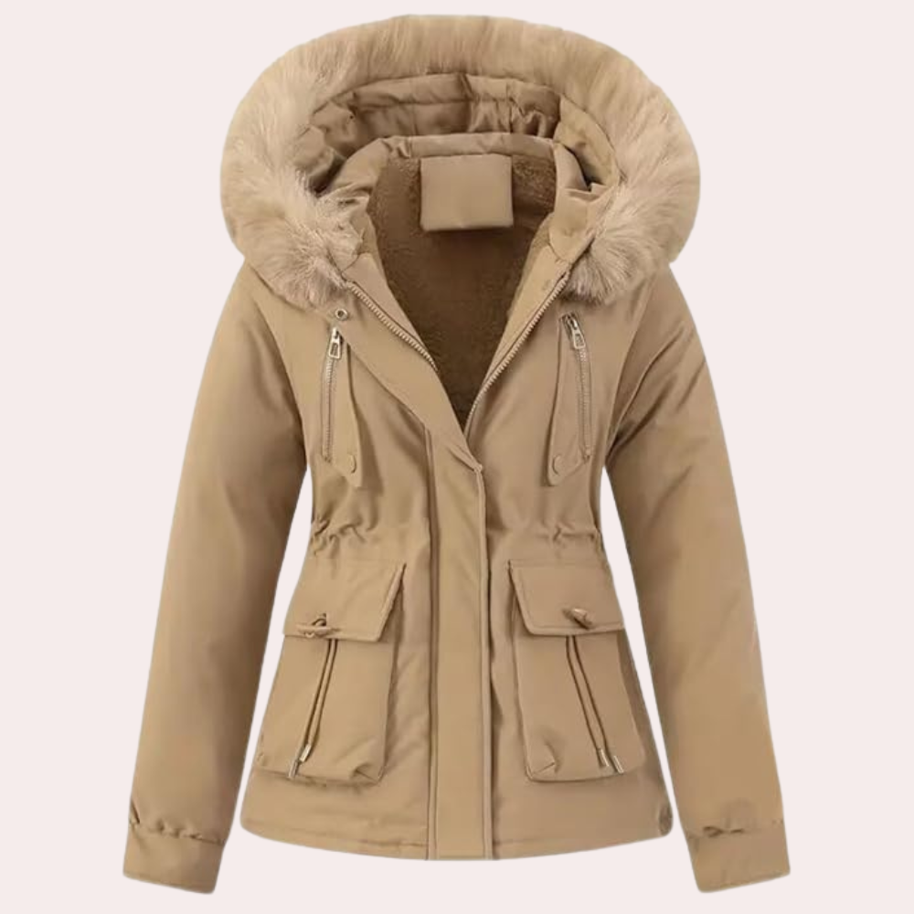 BELLA - Veste d'Hiver à Capuche Décontracté pour Femmes