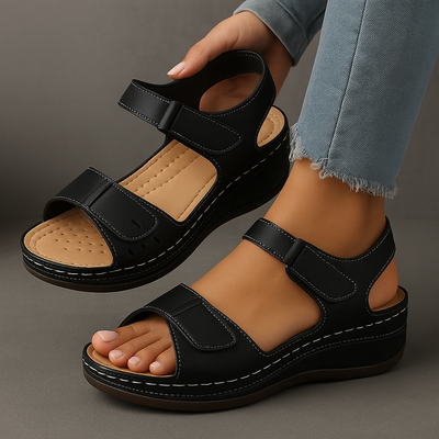 Morgane™ | Sandales orthopédiques à talons compensés