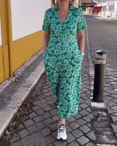 Veste Revers Décontracté Mode Imprimé